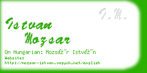 istvan mozsar business card
